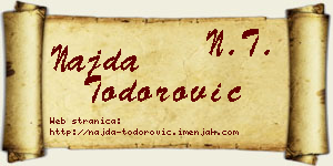 Najda Todorović vizit kartica